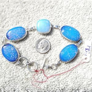 New Fire Opal 925 Sterling Silver Bracelet